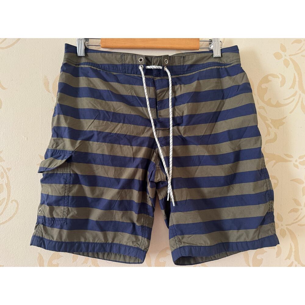 Men's 32 J.Crew Stripe Boardshorts Swim Trunks